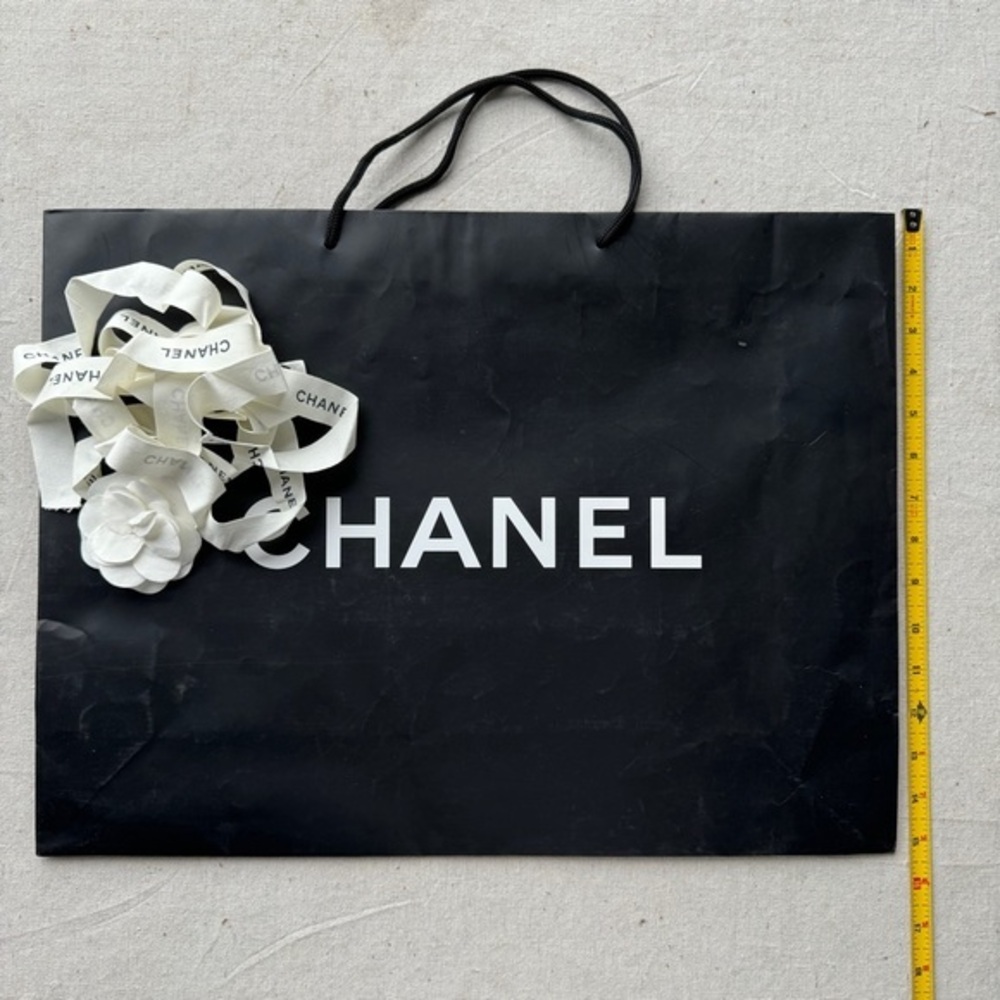 Chanel large paper bag with handles package gift wrap